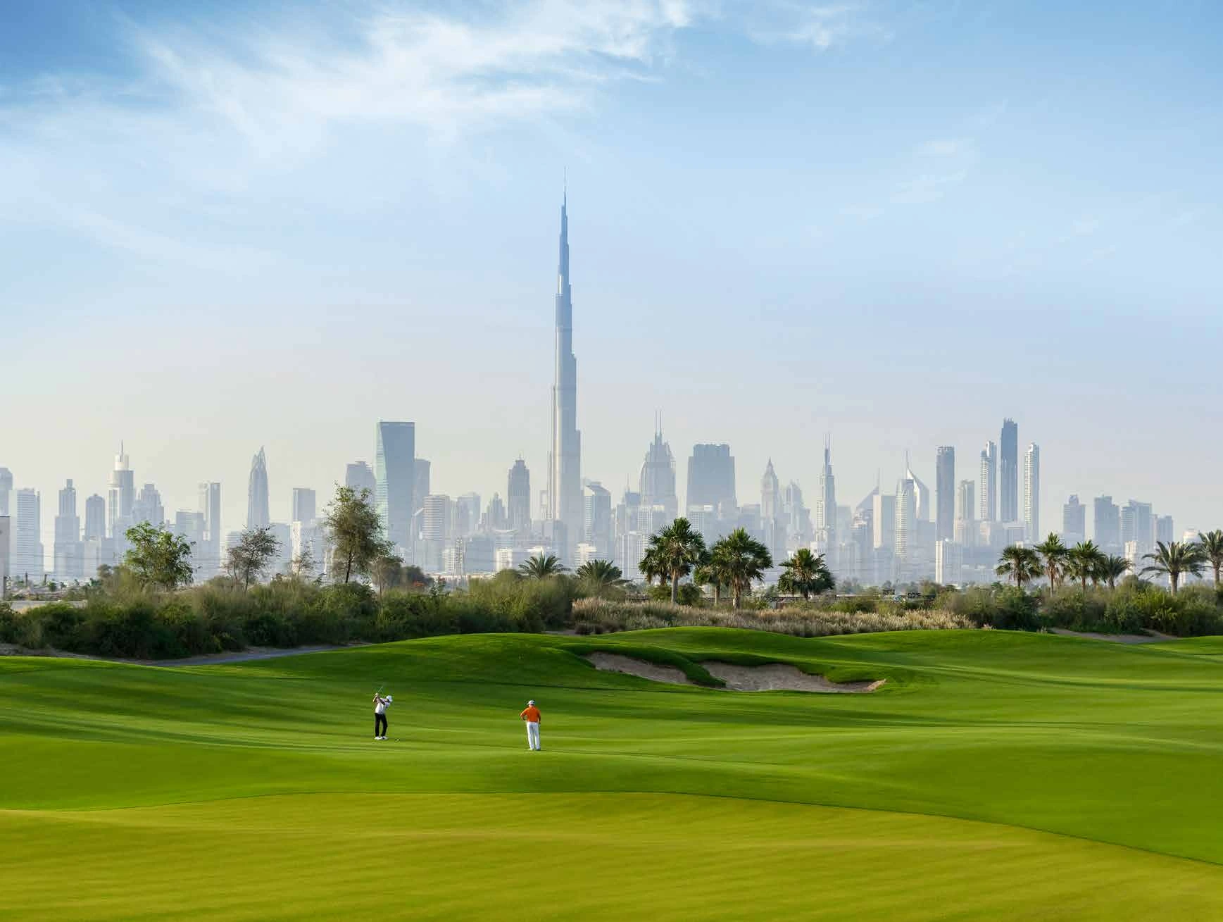Golf Grand - Dubai Hills Estate - Golf with Burj Khalifa View