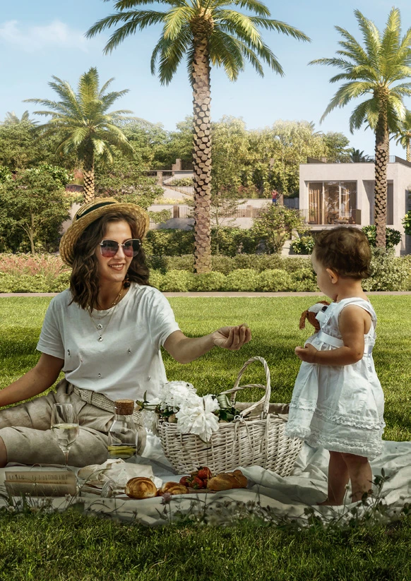 PARK HORIZON BUILDING - Dubai Hills Estate - Mother & Doughter in the Park