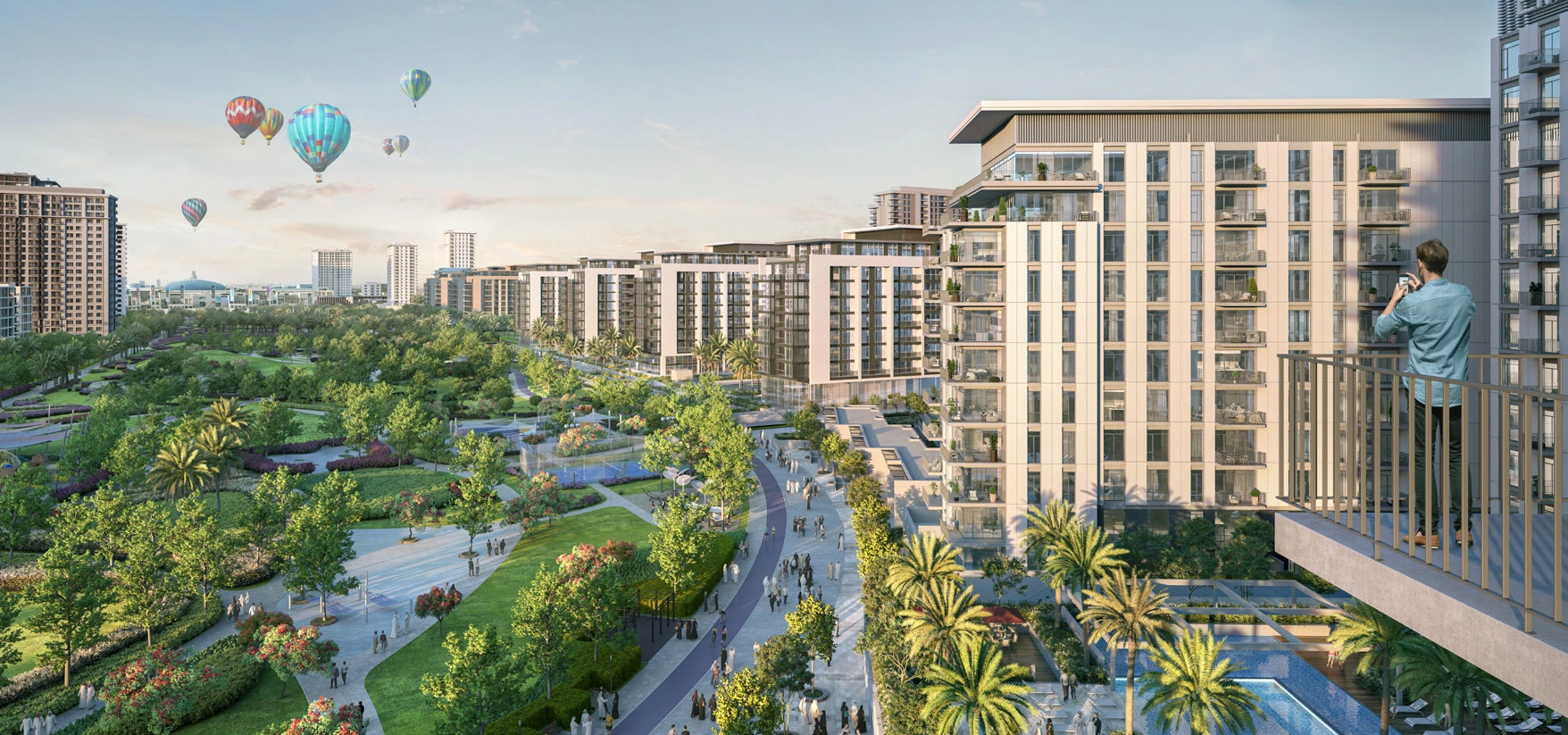 PARK HORIZON BUILDING - Dubai Hills Estate - Park Surrounded by Buildings