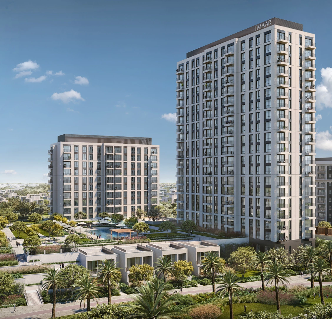 PARK HORIZON BUILDING - Dubai Hills Estate - Rendering of the Building with Emaar on Top