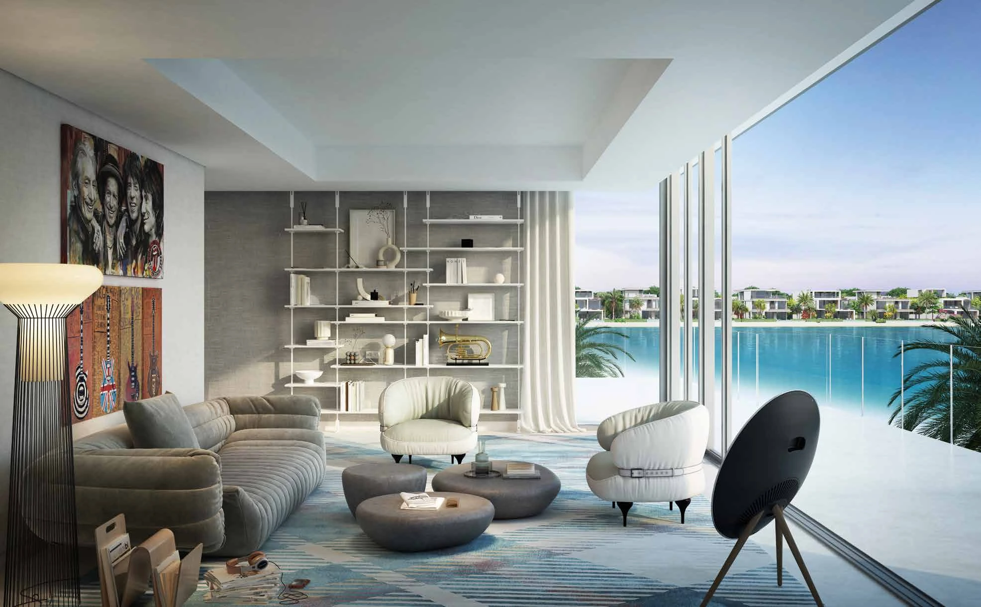 Palm Jebel Ali Beach Villas Acquamarina - Living Area