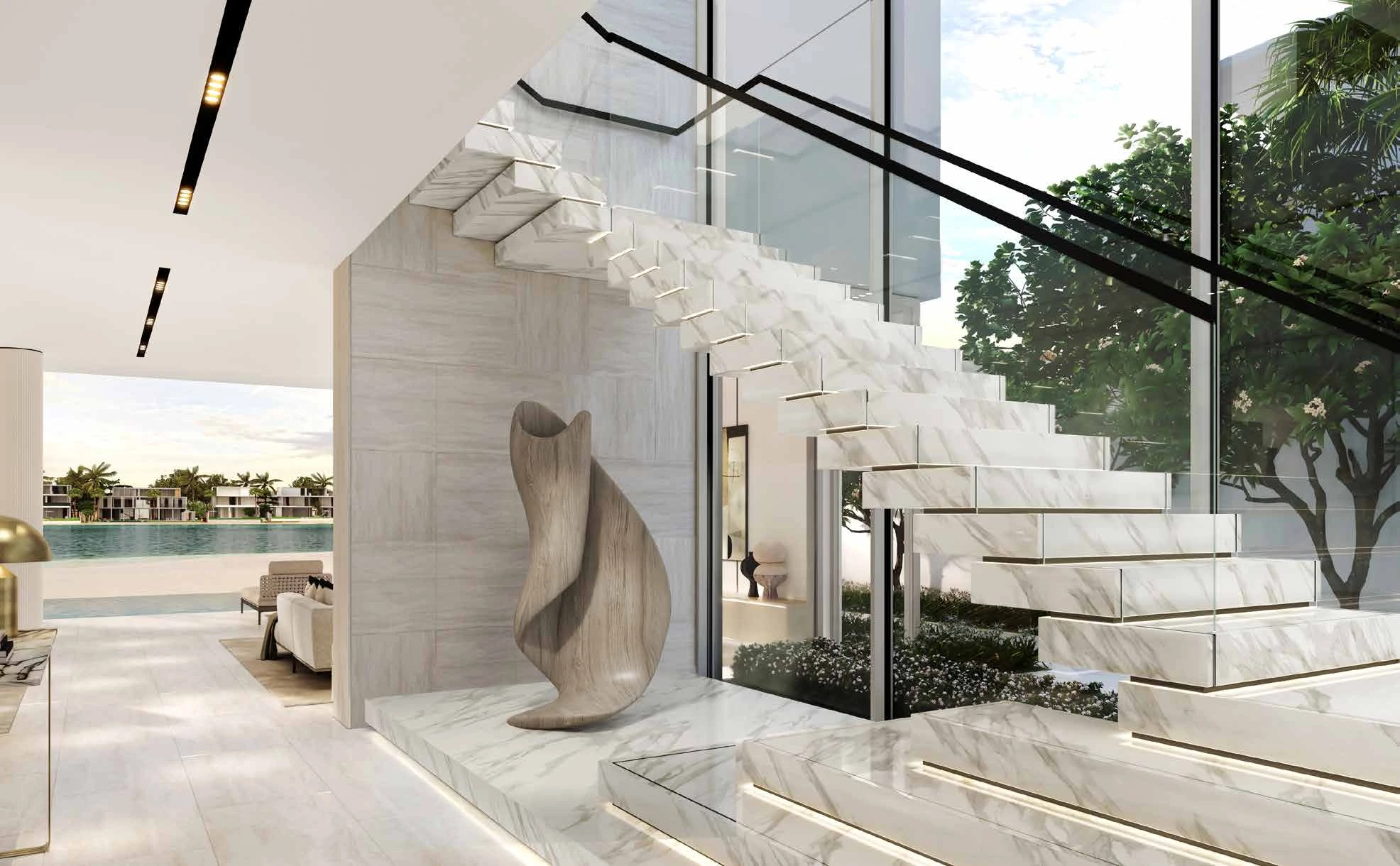 Palm Jebel Ali Beach Villas AzureBlue-Stairs